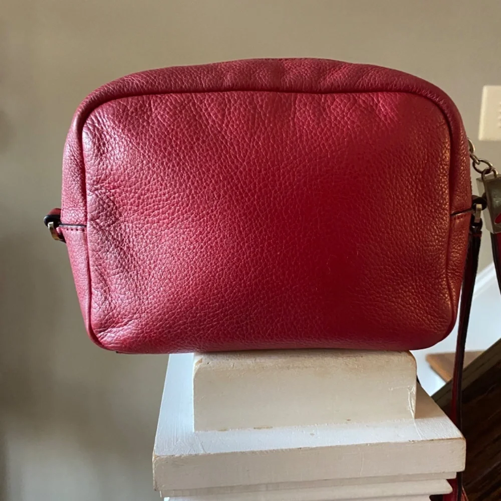 Kate Spade Small Red Pebble Leather Crossbody